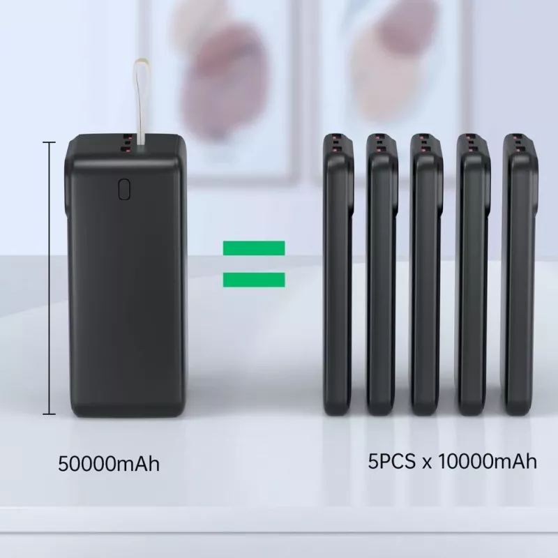 CHOETECH B732 Power Bank 50000 mAh 22.5W PD & QC - Czarny