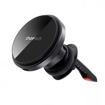 CHOETECH T204-F Magnetyczny Uchwyt Samochodowy z Ładowaniem Bezprzewodowym 15W - Czarny