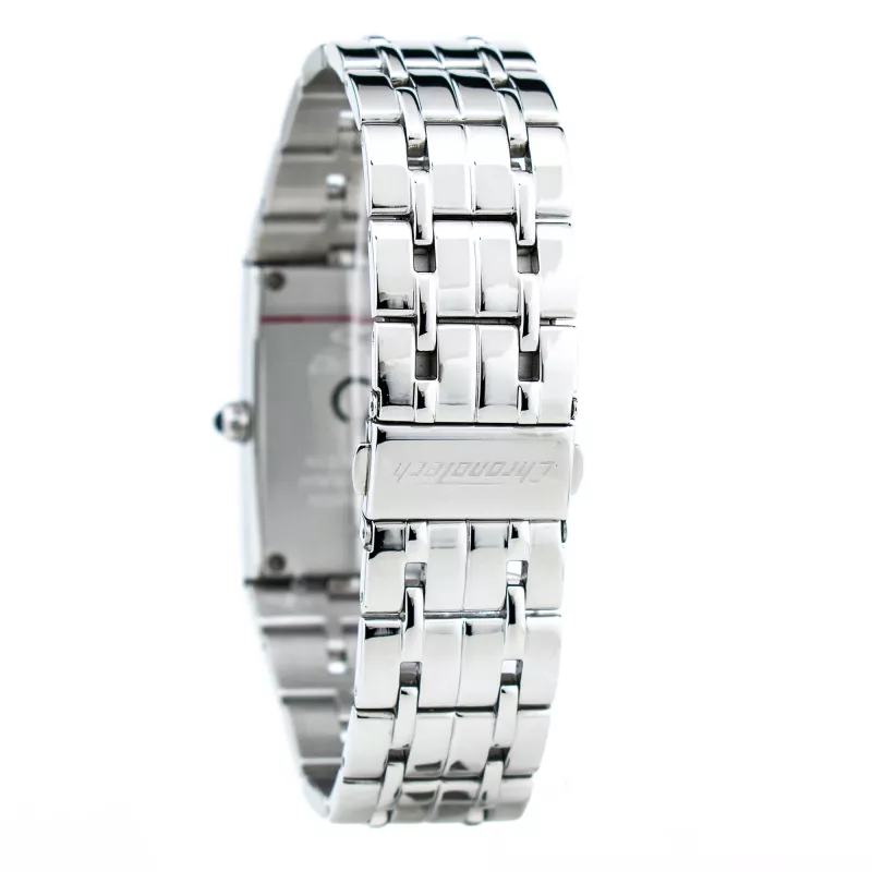CHRONOTECH CT7017B-02M Uniseks Zegarek Kwarcowy Analogowy 30mm Stalowa Bransoleta Mesh