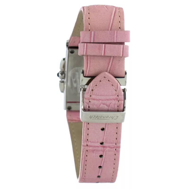 CHRONOTECH CT7018B-02S Damski Zegarek Analogowy Kwarcowy 30mm Biały Skórzany Pasek