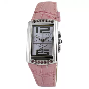 CHRONOTECH CT7018B-02S Damski Zegarek Analogowy Kwarcowy 30mm Biały Skórzany Pasek