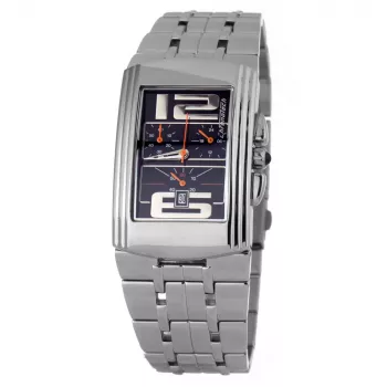 CHRONOTECH CT7018B-04M Męski Zegarek Analogowy Kwarcowy Chronograf 40mm Stal Nierdzewna Srebrny