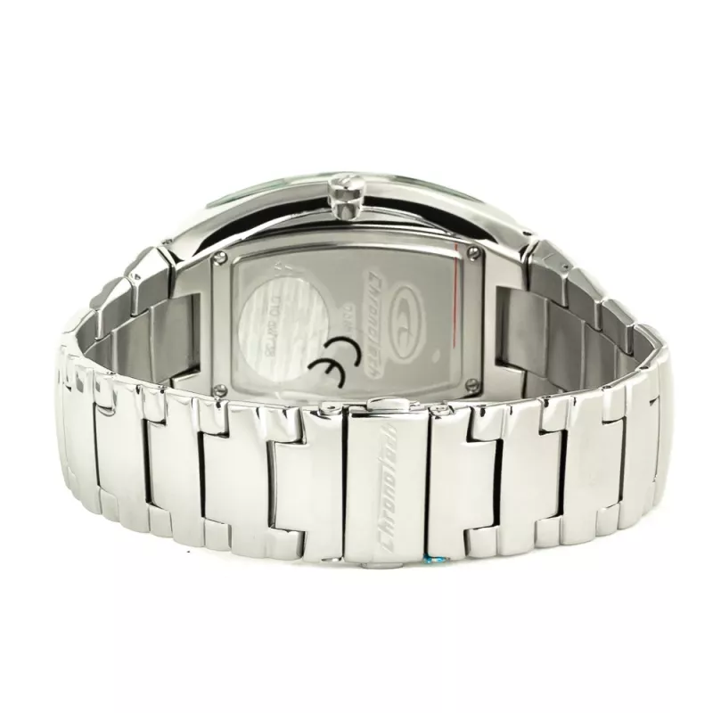 CHRONOTECH CT7065M-02M Męski Zegarek Analogowy Kwarcowy 36mm Stal Nierdzewna Czarna Tarcza Srebrna Bransoleta