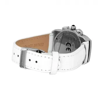 CHRONOTECH CT7280M-06 Męski Zegarek Kwarcowy Analogowy 38mm Stal Nierdzewna Czarna Tarcza Skórzany Pasek