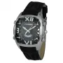 CHRONOTECH MAN CT7677M-02 Analogowy Zegarek Kwarcowy 45mm Czarna Tarcza Skórzany Pasek