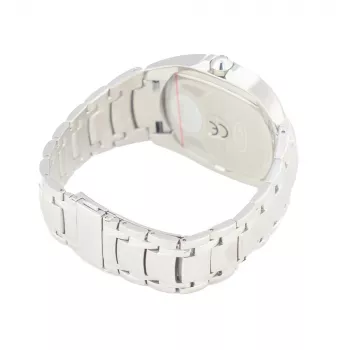 CHRONOTECH MAN CT7988M-65M Analogowy Zegarek Kwarcowy 41mm Stal Nierdzewna Czarna Tarcza Srebrna Bransoleta Mediolańska
