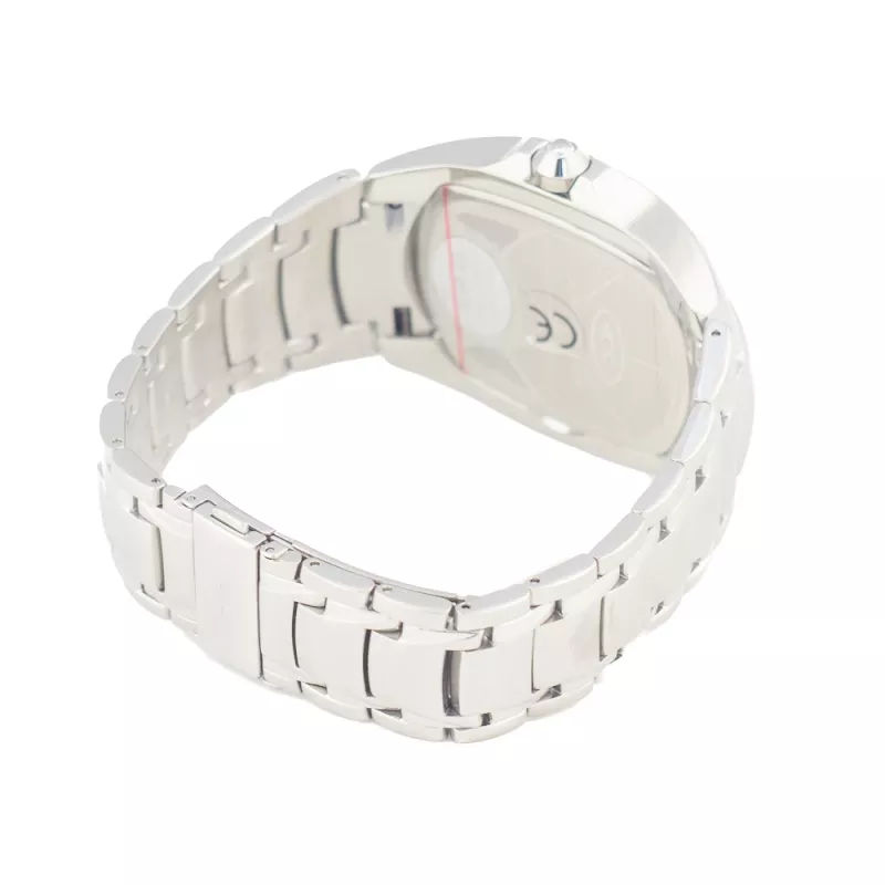 CHRONOTECH MAN CT7988M-65M Analogowy Zegarek Kwarcowy 41mm Stal Nierdzewna Czarna Tarcza Srebrna Bransoleta Mediolańska