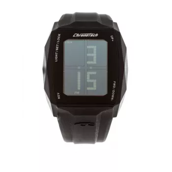 CHRONOTECH Zegarek męski RW0021 Analogowy Kwarcowy Chronograf 40mm Koperta ze stali nierdzewnej Czarny pasek skórzany