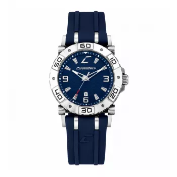 Zegarek męski CHRONOTECH RW0039 39mm Stal nierdzewna Analogowy Kwarcowy Czarna tarcza Skórzany pasek