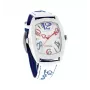 CHRONOTECH Unisex Watch CT7696M-13 (40mm) - Analog Quartz, Stainless Steel, Black Dial, Leather Strap