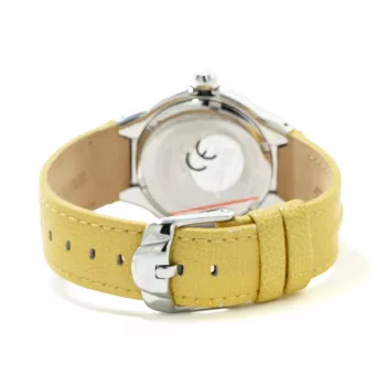 CHRONOTECH Woman CT7980L-05S 37mm Zegarek Kwarcowy Analogowy Biała Tarcza Biały Skórzany Pasek