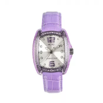 Zegarek damski Chronotech RW0003 Analogowy Kwarcowy 30mm Koperta ze Stali Nierdzewnej Biała Tarcza Czarny Skórzany Pasek