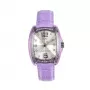 Zegarek damski Chronotech RW0003 Analogowy Kwarcowy 30mm Koperta ze Stali Nierdzewnej Biała Tarcza Czarny Skórzany Pasek