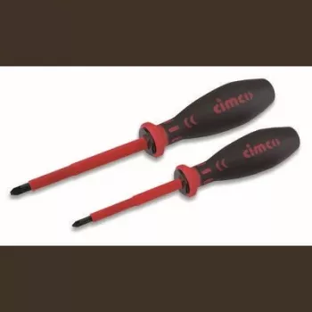CIMCO 2-częściowy zestaw wkrętaków izolowanych VDE z profilem kombinowanym, 1000V AC/1500V DC, 290x80x25 mm 117750
