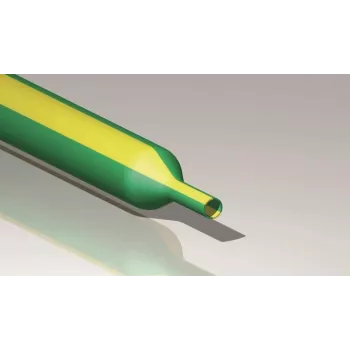 Cimco Koszulka termokurczliwa 19,0/9,0 mm, 5 m, 2:1, cienkościenna, zielono-żółta, pudełko 181646