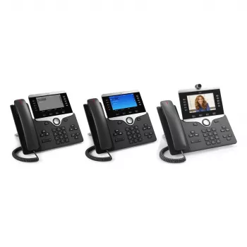 Cisco IP Phone 8851 - Węglowy telefon biurkowy VoIP z SIP, Gigabit Ethernet, Bluetooth i PoE