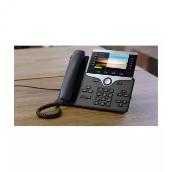 Cisco IP Phone 8851 - Węglowy telefon biurkowy VoIP z SIP, Gigabit Ethernet, Bluetooth i PoE