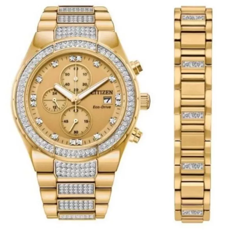 Zegarek CITIZEN Eco-Drive Chronograph ze stali nierdzewnej CA0752-66P 41mm
