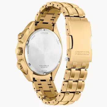 Zegarek CITIZEN Eco-Drive Chronograph CA4542-59X 43mm Stal nierdzewna Zielona Tarcza