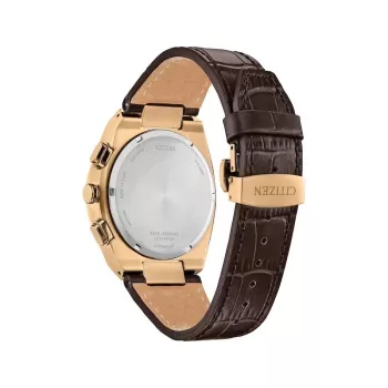 Zegarek CITIZEN Eco-Drive Chronograph CA4583-01E 43mm Brązowa Skóra