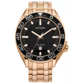CITIZEN Eco-Drive Zegarek Męski AW1773-55E 42mm Stal Szlachetna Czarna Tarcza