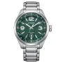 Zegarek męski CITIZEN Eco-Drive AW1830-88X 42,6mm Stal nierdzewna Zielona tarcza