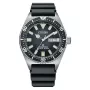 CITIZEN Męski Automatyczny Zegarek Nurkowy NY0120-01E 41mm Czarna Tarcza Czarny Pasek Gumowy