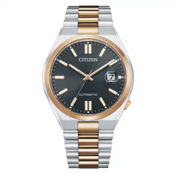 Zegarek automatyczny CITIZEN męski NJ0154-80H 40mm Stal szlachetna Szara tarcza
