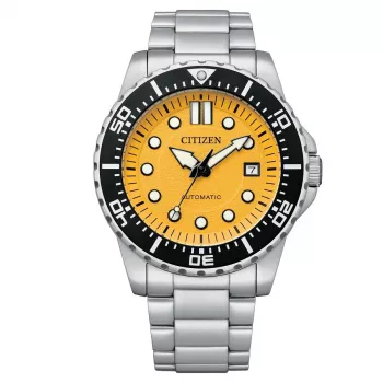 Zegarek automatyczny CITIZEN męski NJ0170-83X 43mm Stal nierdzewna Zielona tarcza