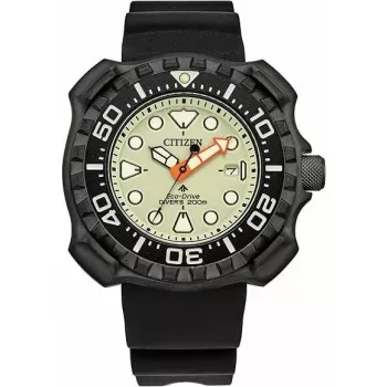 Zegarek nurkowy CITIZEN Eco-Drive BN0227-25X 47mm, czarna stal jonowo-platerowana i pasek poliuretanowy