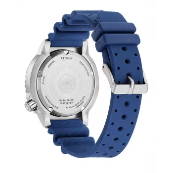 Zegarek męski CITIZEN Promaster Diver Eco-Drive BN0168-06L 44mm Niebieska tarcza Niebieski pasek poliuretanowy