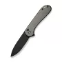 Nóż składany CIVIVI C18062PD-1 Nitro-V Drop Point Flipper, czarna aluminiowa rękojeść, ostrze w czarnym stonewash