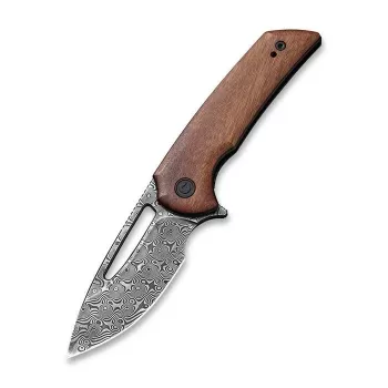 CIVIVI Odium Damascus składany nóż, 2,65 cala ostrze Damascus Drop Point, czarna rękojeść G10, blokada liner lock, nóż kieszonkowy EDC autorstwa Ferrum Forge