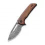 CIVIVI Odium Damascus składany nóż, 2,65 cala ostrze Damascus Drop Point, czarna rękojeść G10, blokada liner lock, nóż kieszonkowy EDC autorstwa Ferrum Forge