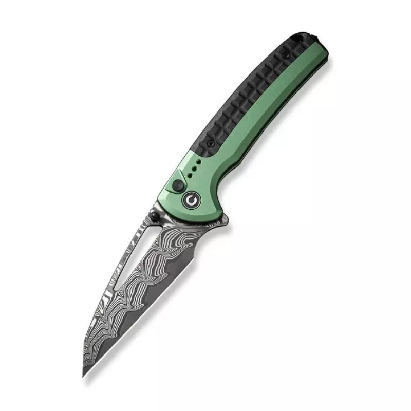 CIVIVI Sentinel Strike Folding Knife Damascus Green Alu FRN