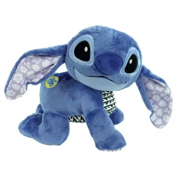 Clementoni Disney Baby Stitch We Crawl Together Pluszowa Zabawka, Niebieska, 25 cm, od urodzenia