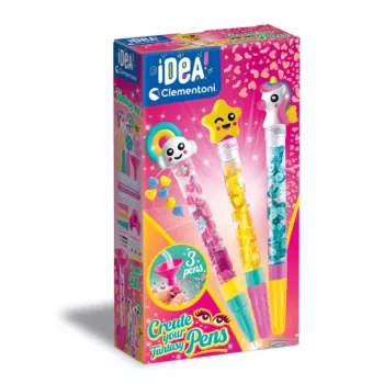 Clementoni Idea Art Mini Factory Fantasy Pen Creators DIY Zestaw do Tworzenia Długopisów dla Dzieci 7+