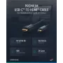 Clicktronic Casual kabel adapter USB-C na HDMI, 1 m, 4K Ultra HD 60 Hz, czarny 44928