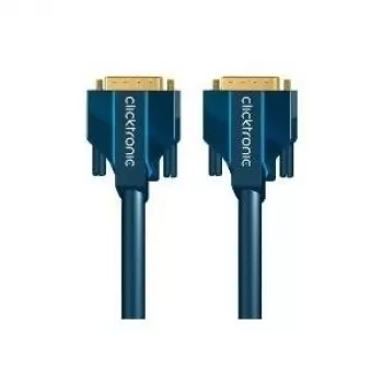 CLICKTRONIC kabel DVI-D Dual Link 2m – pozłacane złącza, podwójne ekranowanie, WQXGA 2560x1600