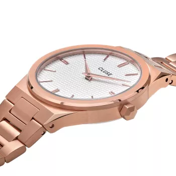 CLUSE Minuit Zegarek Damski 33 mm Różowe Złoto Stal Nierdzewna Siatka