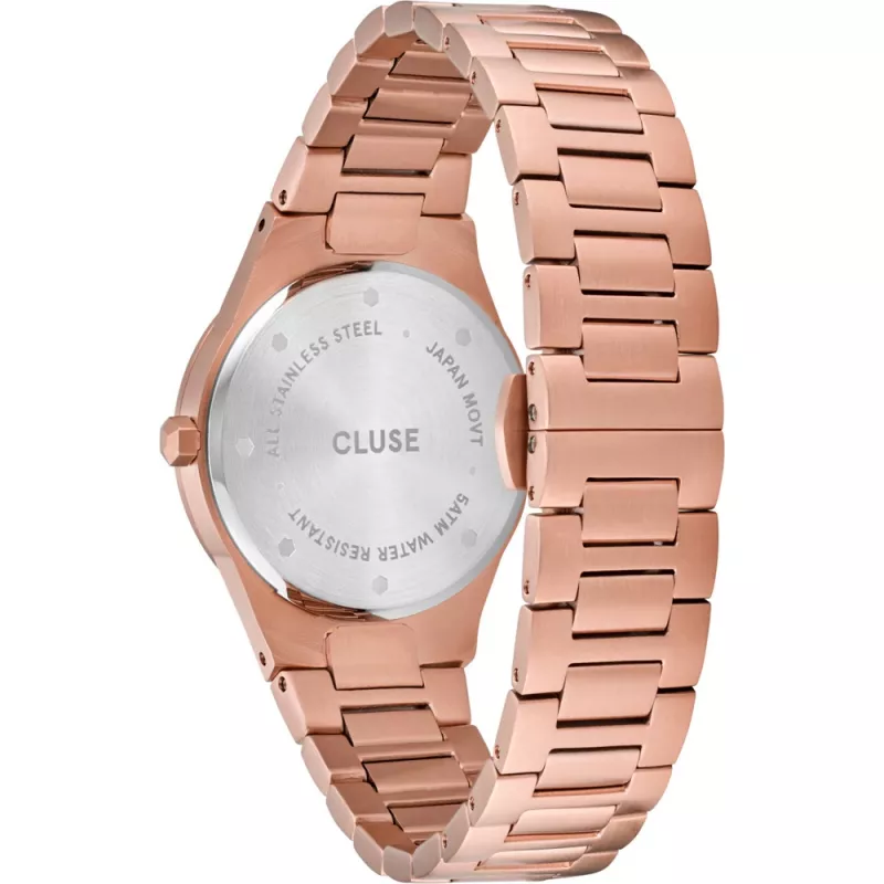 CLUSE Minuit Zegarek Damski 33 mm Różowe Złoto Stal Nierdzewna Siatka