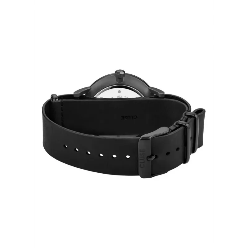 Zegarek damski CLUSE CW0101501010 40 mm Koperta ze stali nierdzewnej w kolorze różowego złota, szary pasek skórzany