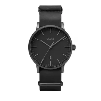 Zegarek damski CLUSE CW0101501010 40 mm Koperta ze stali nierdzewnej w kolorze różowego złota, szary pasek skórzany