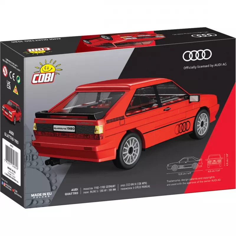 Cobi Audi Quattro 1980 Czerwony Skala 1:35