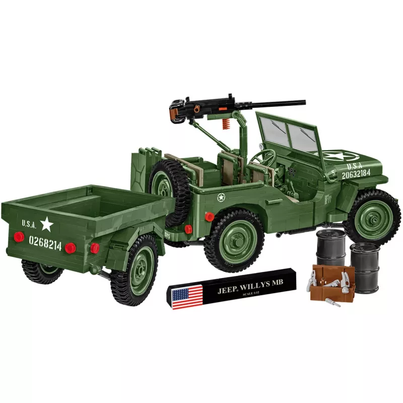 COBI Willys MB & Trailer Executive Edition Klocki Konstrukcyjne (400 elementów)
