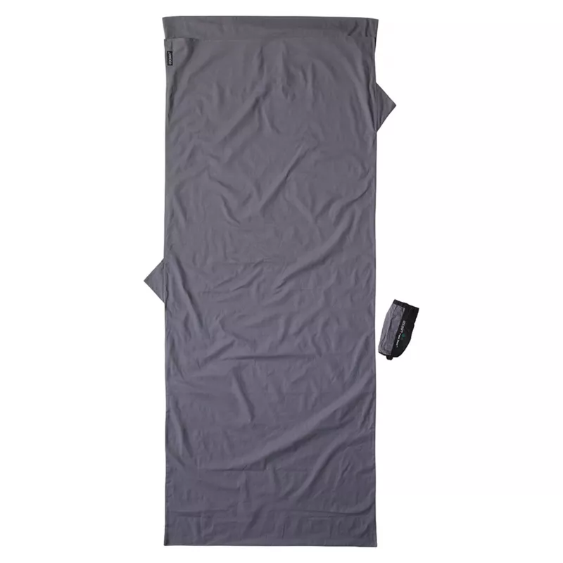 Cocoon CT44 lekki turystyczny wkład do śpiwora – prostokątny, 220 x 90 cm, 100% bawełna, szary słoń