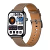 COLMI C28 Smartwatch – Czarny + Brązowy Skórzany Pasek