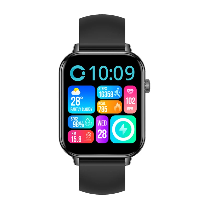 COLMI C28 Smartwatch - Czarna silikonowa