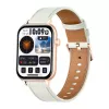 COLMI C28 Smartwatch w kolorze złotym z białym skórzanym paskiem