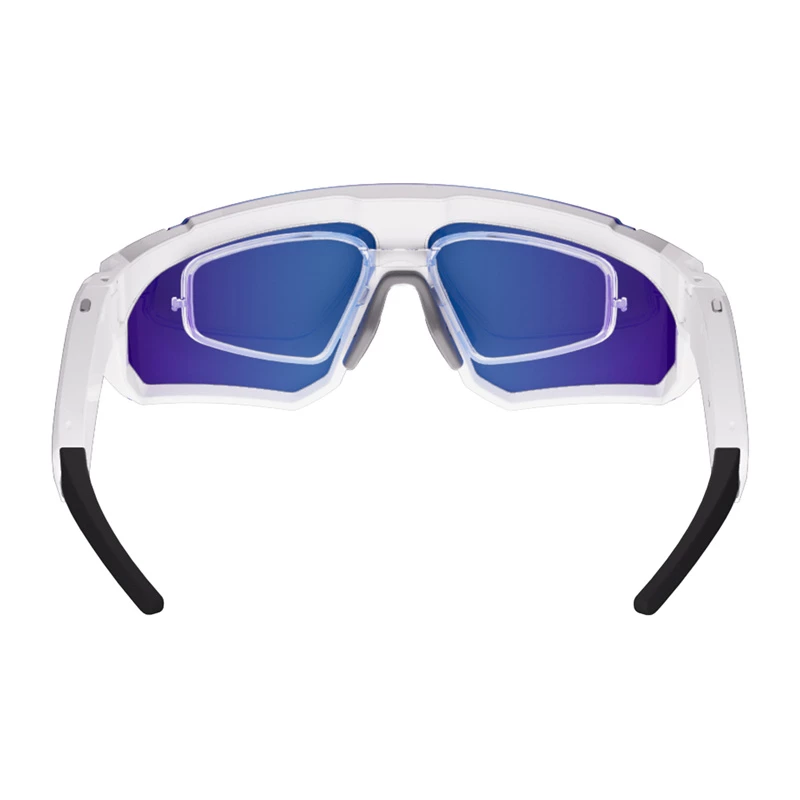 COLMI V06 AI White Sports Sunglasses with Blue Lenses